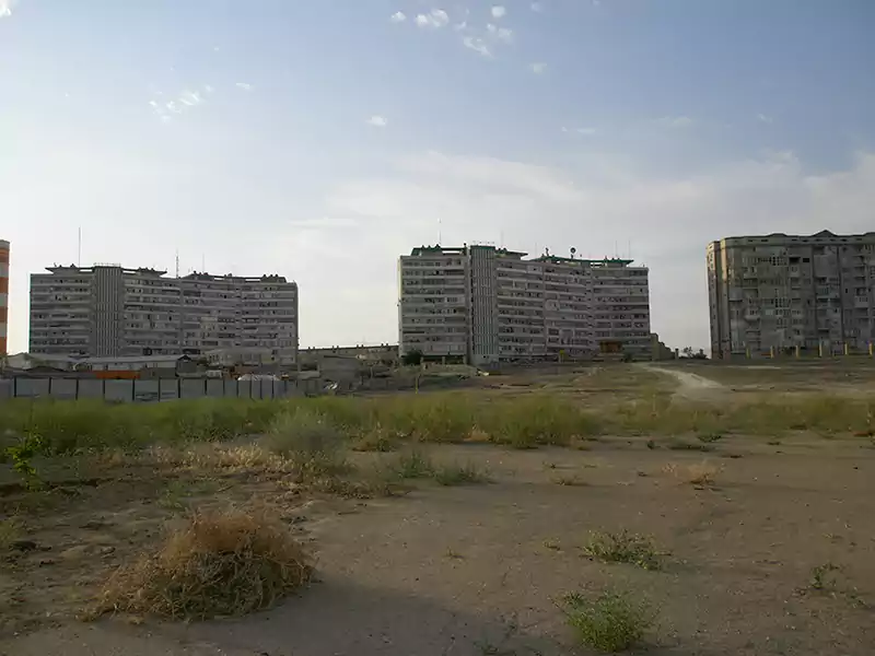 Вид на 11 микрорайон города Актау (Шевченко)