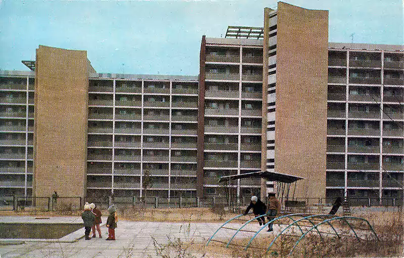 Город Шевченко. Девятиэтажные жилые дома. 1972 год.