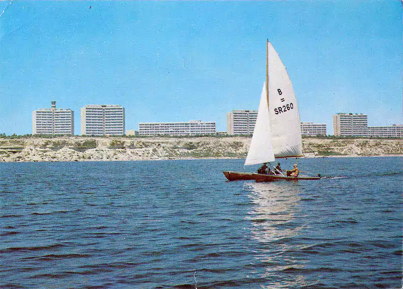 Открытка город Шевченко на Каспийском море 1976 год