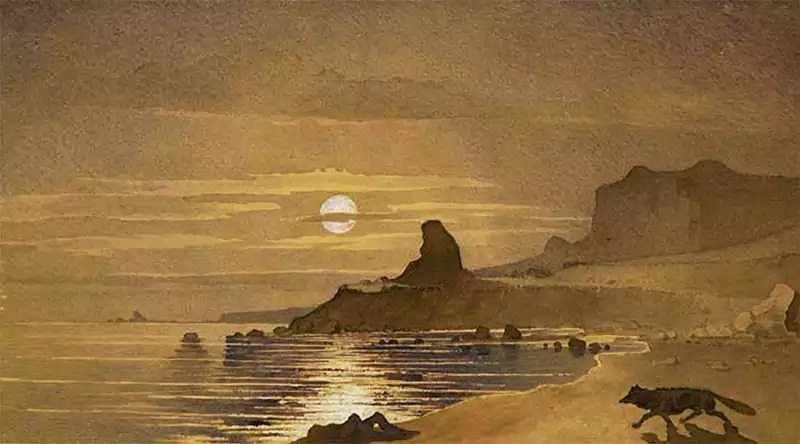 Рисунок Т. Г. Шевченко Скала Монах 1853 год