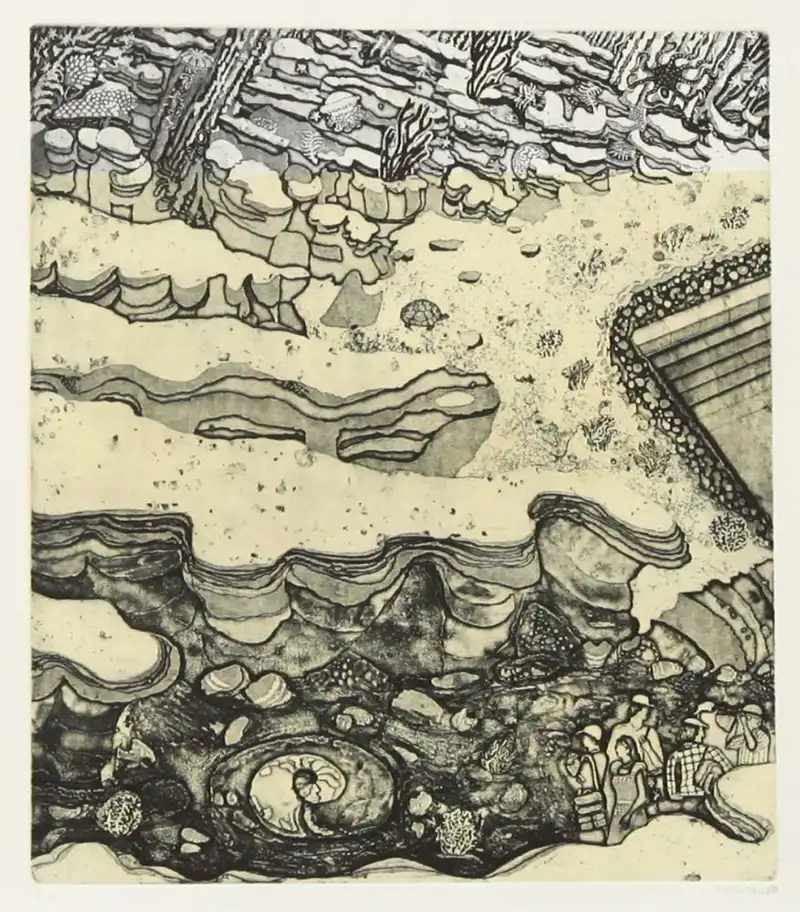 Картина Романа Айххорна Ушедшее море 1980 год